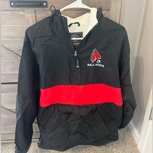 Charles River Apparel Ball State Hooded Pullover Sz S
